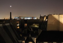 L'hôtel d'Albret et l'hôtel Barbes, au fond le centre Beaubourg.